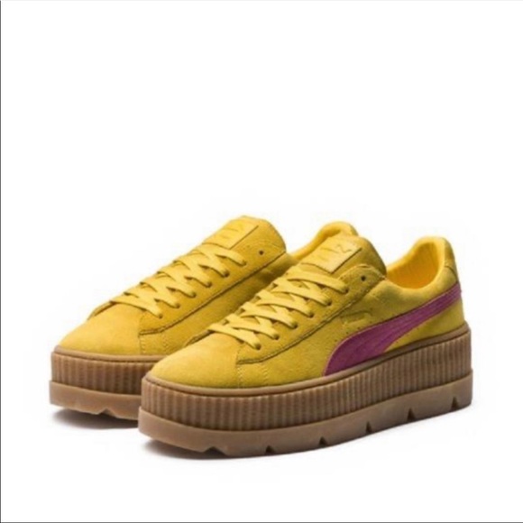 Puma X Fenty By Rihanna Cleated
Creeper Lace Up Suede Yellow Sz 9.5 - Picture 3 of 16
